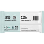80 pack of CleanLIFE Baby Clean flushable plastic-free wipes featuring a white and light blue label.