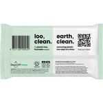 CleanLIFE Loo Clean flushable wipes in a blue and white 15-pack resealable pouch, shown on a white background.