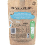 Coastal Crunch Cacao, Hazelnut and Chia Protein Granola 320g bag shown from the back with nutritional information.
