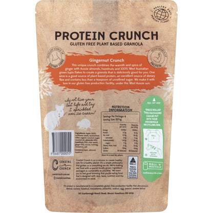 Coastal Crunch Protein Crunch Granola Gingernut Crunch 320g Payless 4 Organics