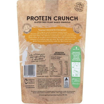 Coastal Crunch Protein Crunch Granola Toasted Almond & Cinnamon 320g Payless 4 Organics