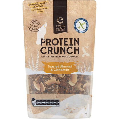 Coastal Crunch Protein Crunch Granola Toasted Almond & Cinnamon 320g Payless 4 Organics