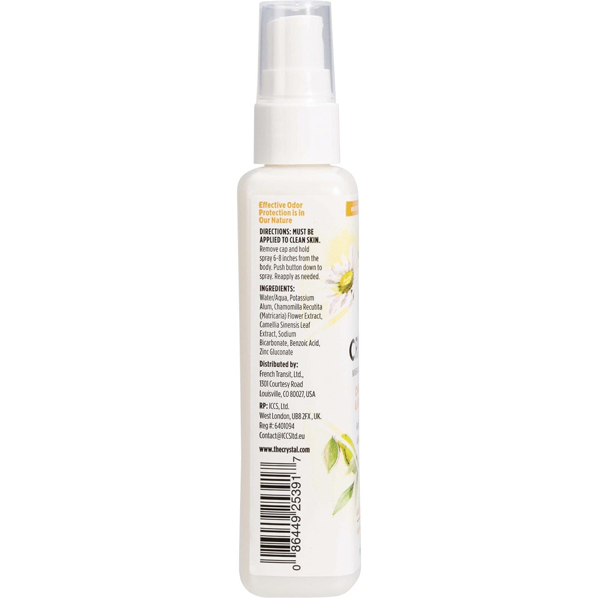 Crystal Deodorant Spray Chamomile & Green Tea 118ml Payless 4 Organics