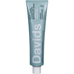 Davids Peppermint Whitening Toothpaste in a recyclable metal tube on a white background.