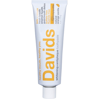 Davids Toothpaste Whitening + Antiplaque Orange + Vanilla 113g
