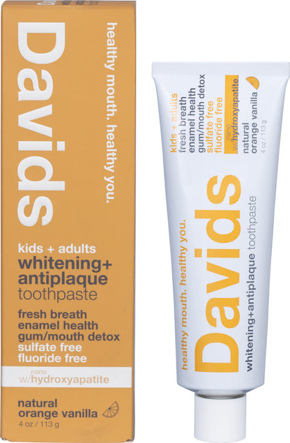 Davids Toothpaste Whitening + Antiplaque Orange + Vanilla 113g