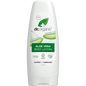 200ml tube of Dr Organic Aloe Vera Body Lotion with a green flip-top cap and botanical illustrations.