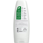 Back of 200ml Dr Organic Aloe Vera Body Lotion tube with ingredients and directions on a white background.