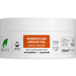 200ml jar of Dr Organic Moroccan Argan Oil Hair Mask for dry and damaged hair on a white background.
