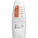 Back of a 200ml white tube of Dr Organic Moroccan Argan Oil Body Lotion with detailed product information.