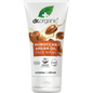 Dr Organic Moroccan Argan Oil Creamy Face Wash in a 150ml white and orange squeeze tube.