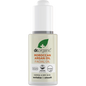 30ml glass bottle of Dr Organic Moroccan Argan Facial Oil with a pipette dropper on a white background.