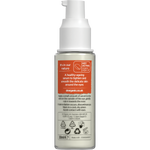 Back of Dr Organic Moroccan Argan Oil Eye Serum 30ml bottle showing ingredients, benefits, and usage instructions.