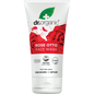 Dr Organic Rose Otto Face Wash 150ml tube with pink rose illustrations and organic bioactive ingredients.