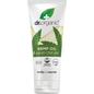 100ml tube of Dr Organic Hemp Oil Hand and Nail Treatment with a white cap and green botanical leaf design.