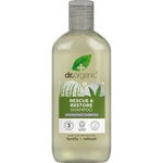 265ml bottle of Dr Organic Rescue and Restore Shampoo with Organic Hemp Oil for fine and thinning hair.
