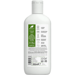 Back of Dr Organic Hemp Oil Conditioner 265ml bottle with ingredients, directions, and usage information.