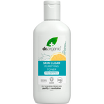 Dr Organic Skin Clear Purifying Toner 200ml bottle with organic tea tree, salicylic acid, and natural AHAs.