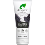 Dr Organic Activated Charcoal Face Wash in a 200ml white tube with black charcoal graphics and logo.