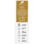 Back of Dr Organic Dragon's Blood moisturiser box with ingredients, directions, and product benefits on white.