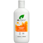 250ml bottle of Dr Organic Manuka Honey Body Wash with a yellow label and orange cap.