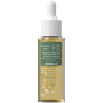 Back of a 30ml bottle of Dr Organic Ageless Overnight Recovery Oil with Seaweed, showing instructions and ingredients.