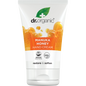 Dr Organic Manuka Honey Hand and Nail Cream 125ml tube with yellow and white branding on a white background.