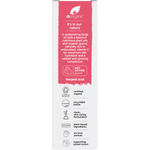 Back of Dr Organic Guava Facial Serum box with nutrition facts, ingredients, and directions for use.