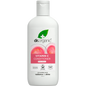 265ml bottle of Dr Organic Organic Guava Conditioner with Vitamin C for colored hair on a white background.