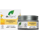 Dr Organic Calendula Cream 50ml tube and box displayed together on a white background.