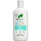 250ml bottle of Dr Organic Baby Wash with Calendula, featuring a pump dispenser and a label with yellow flower motifs.