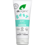 50ml tube of Dr Organic Baby Cream with Calendula, a fragrance-free moisturizer for sensitive skin.