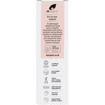 Back of Dr Organic Skin Calm Probiotic Protection Serum box with nutrition facts, ingredients, and directions.