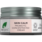 Dr Organic Skin Calm Probiotic Concentrated Cream 50ml glass jar with a white lid on a white background.