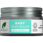 Dr Organic Baby Bum Balm 35g tub with calendula and a white lid, featuring a clean label with botanical illustrations.
