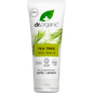 Dr Organic Tea Tree Heel Balm 100ml tube for dry and cracked skin, featuring a green and white label with leaf illustrations.
