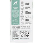 Back of the Dr Organic 100% Pure Eucalyptus Oil 10ml box featuring product information and ingredients.
