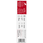 Back of the Dr Organic Pomegranate Toothpaste box showing product details and ingredients on a white background.