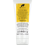 Back of a 50ml Dr Organic Vitamin E serum tube showing directions, warnings, and ingredients on a white background.