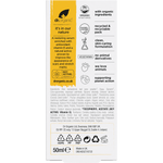Back of Dr Organic Vitamin E Scar and Stretch Serum box with product benefits, directions, and ingredients.