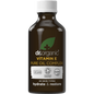 50ml bottle of Dr Organic Vitamin E Pure Oil Complex with a dropper lid.