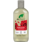 265ml bottle of Dr Organic Rose Otto Shampoo for mature hair, featuring a pink label and a white flip-top cap.