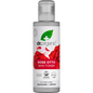 150ml bottle of Dr Organic Organic Rose Otto Skin Toner with a white cap and pink rose label.