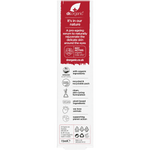 Back of Dr Organic Rose Otto Eye Serum box with product description, key benefits, and use directions.