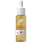 30ml glass bottle of Dr Organic Rose Otto Facial Serum with a dropper lid on a white background.