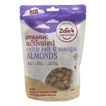 300g bag of 2die4 Live Foods Organic Activated Celtic Salt & Vinegar Almonds on a white background.