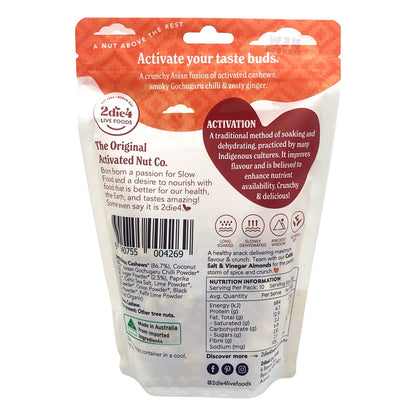 2die4 Live Foods Organic Activated Korean Chilli & Ginger Cashews 300g