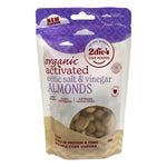 120g bag of 2die4 Live Foods Organic Activated Celtic Salt & Vinegar Almonds with apple cider vinegar.