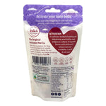 Back of 2die4 Live Foods Organic Salt & Vinegar Almonds 120g bag showing ingredients and nutrition facts.