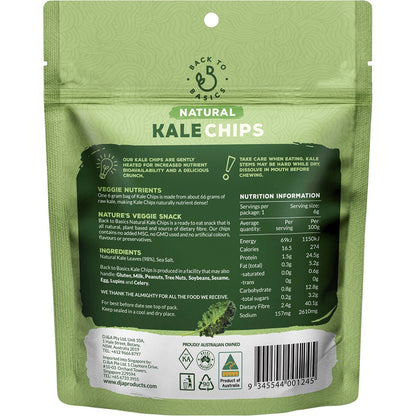 DJ&A Back to Basics Natural Kale Chips 6g (Pack of 10) Payless 4 Organics